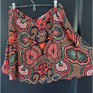 Forever 21 Contemporary Wild Fun Festival Mini A Line Lined Skirt Size Large